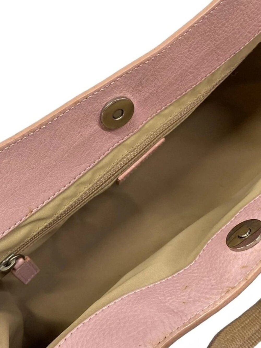DIOR/ChristianDior Street Chic Beige Dark Brown Light Pink Jacquard Leather - Picture 7 of 15